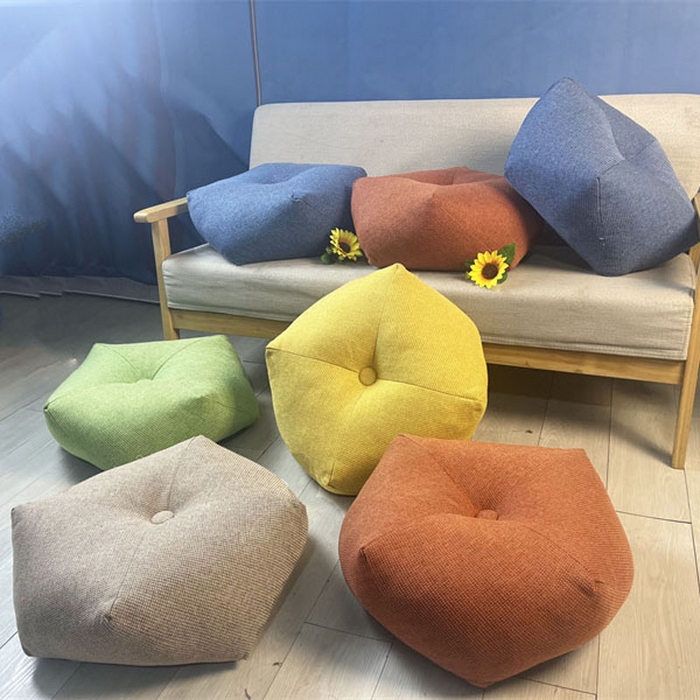 91家纺网 家纺一手货源 找家纺 （总）李帅家居 2025新款加厚棉麻八角坐墩亚麻飘窗垫蒲团垫子地板垫沙发抱枕