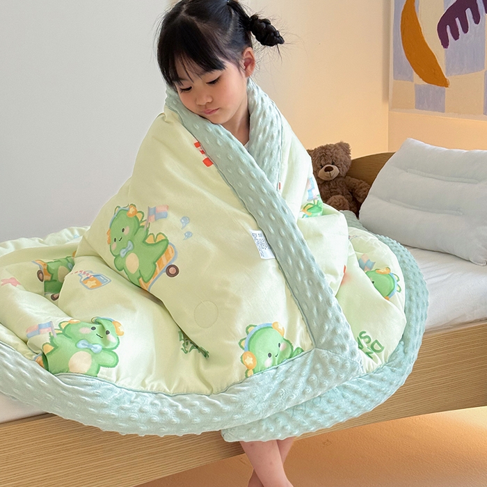 91家纺网 家纺一手货源 找家纺 （总）2025新款3D触感全棉豆豆被儿童豆豆被春秋被冬被幼儿园被子