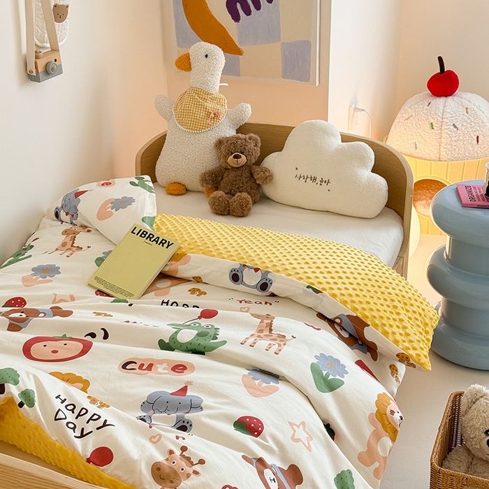 91家纺网 家纺一手货源 找家纺 （总）2025新款3D触感全棉豆豆被儿童豆豆被春秋被冬被幼儿园被子