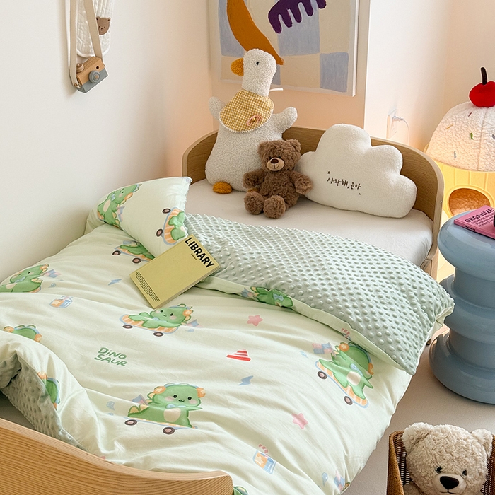 91家纺网 家纺一手货源 找家纺 （总）2025新款3D触感全棉豆豆被儿童豆豆被春秋被冬被幼儿园被子