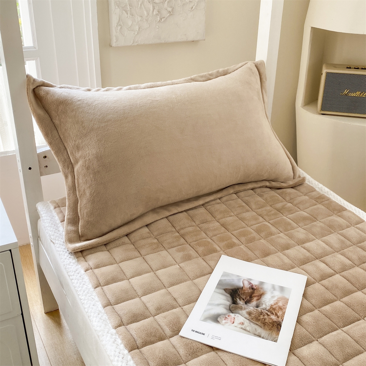 91家纺网 家纺一手货源 找家纺 （总）凌云家纺 2025新款230克加厚全消光牛奶绒宽边枕套单枕套单件枕套单品枕套