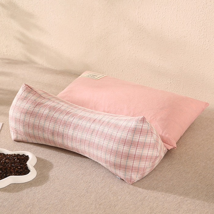 金牛枕芯 2025新款三角牵引组合养麦枕头枕芯 粉色