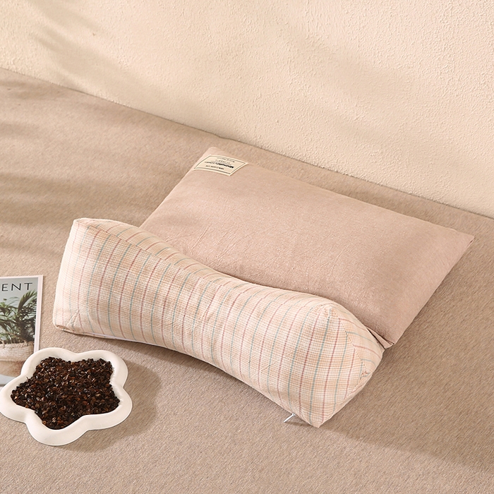 金牛枕芯 2025新款三角牵引组合养麦枕头枕芯 卡其