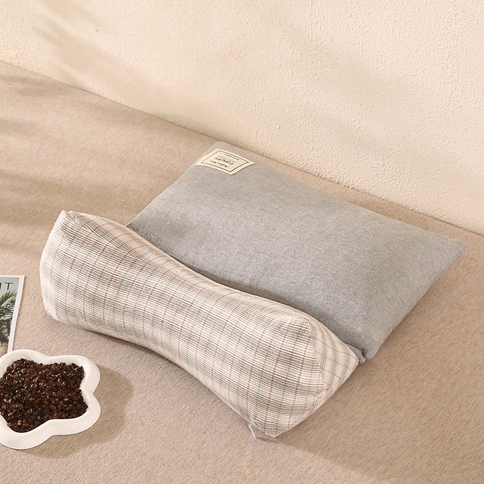 金牛枕芯 2025新款三角牵引组合养麦枕头枕芯 浅灰