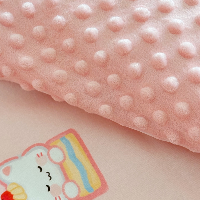 91家纺网 家纺一手货源 找家纺 2025新款3D触感全棉豆豆被儿童豆豆被春秋被冬被幼儿园被子 萌小兔-可拆款