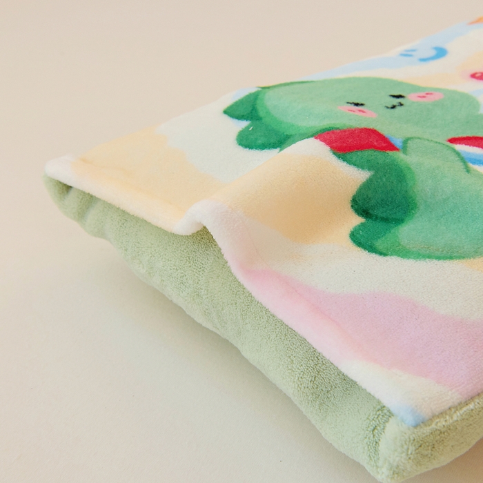 91家纺网 家纺一手货源 找家纺 鱼宝 2025新款毛巾绣牛奶绒被套被芯套件 小奶龙