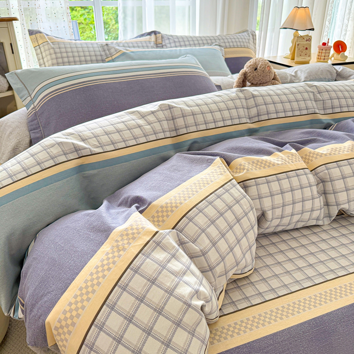 91家纺网 家纺一手货源 找家纺 红粉佳人家纺 2025新款12868纯棉系列全棉四件套 爱之艺