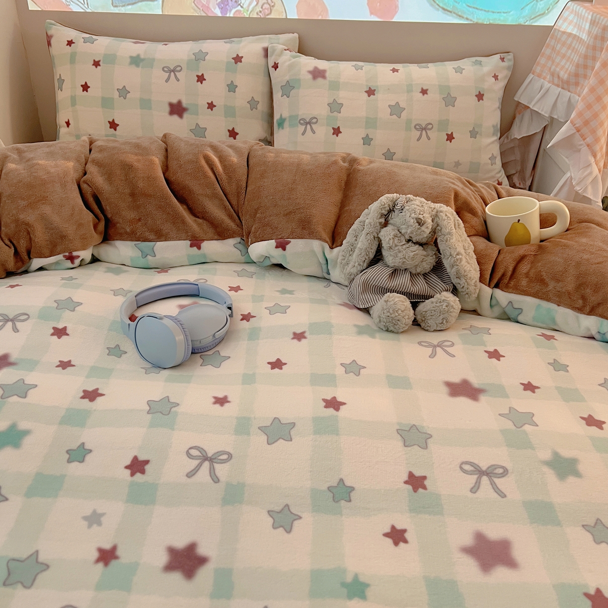 91家纺网 家纺一手货源 找家纺 （总）桃喜 2025新款牛奶绒印花系列四件套（会员-5）