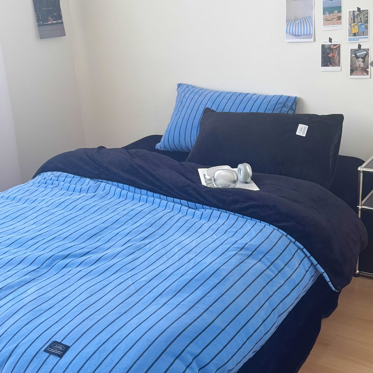 91家纺网 家纺一手货源 找家纺 （总）桃喜 2025新款条纹牛奶绒系列四件套（会员-5）