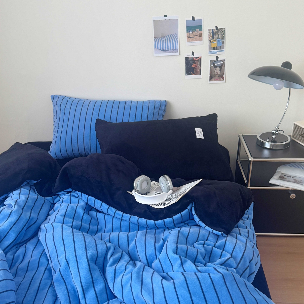 91家纺网 家纺一手货源 找家纺 （总）桃喜 2025新款条纹牛奶绒系列四件套（会员-5）