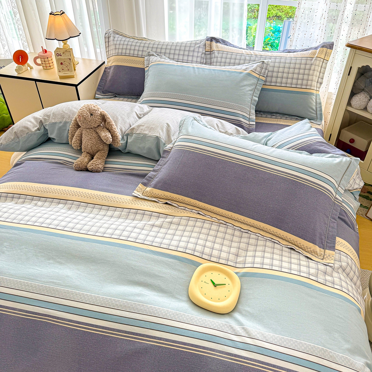 91家纺网 家纺一手货源 找家纺 红粉佳人家纺 2025新款12868纯棉系列全棉单床单 爱之艺