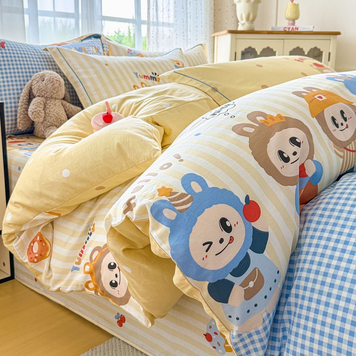 91家纺网 家纺一手货源 找家纺 红粉佳人家纺 2025新款12868纯棉系列全棉单床单 布布宝贝