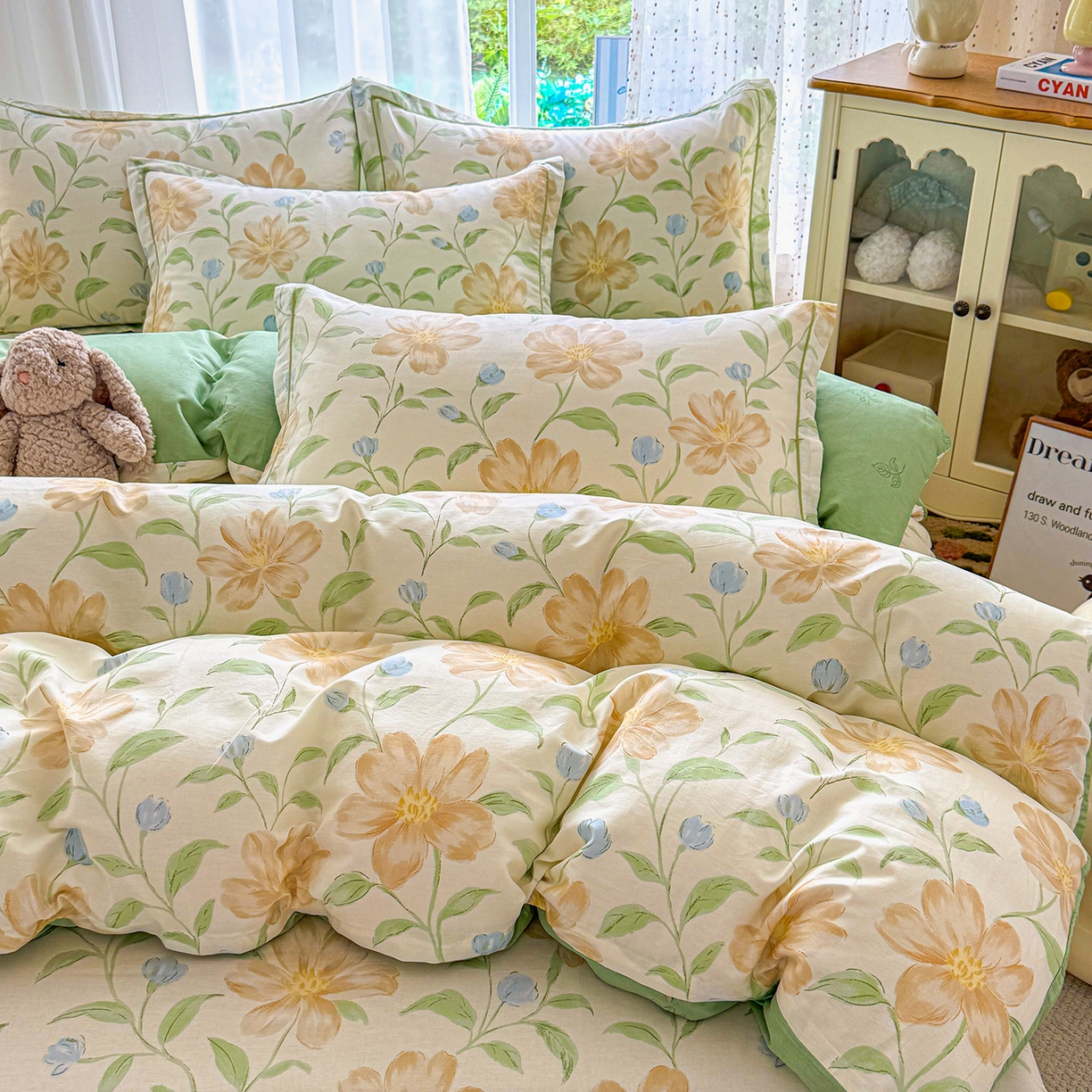 91家纺网 家纺一手货源 找家纺 红粉佳人家纺 2025新款12868纯棉系列全棉单床单 旷野听风