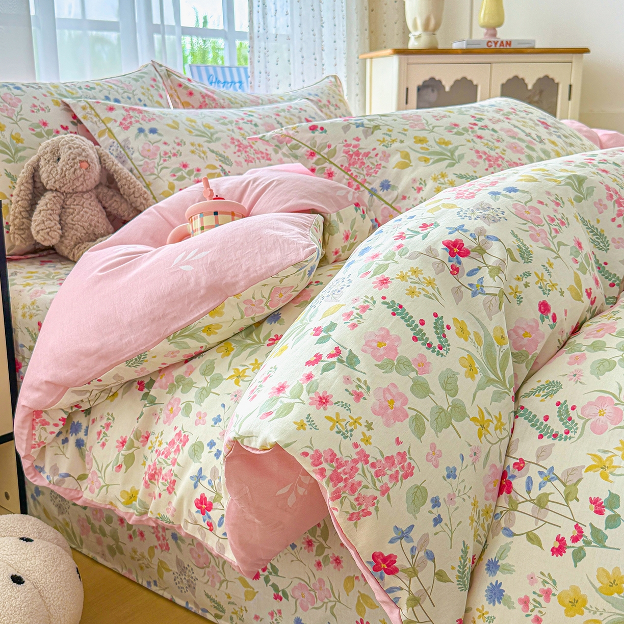 91家纺网 家纺一手货源 找家纺 （总）红粉佳人家纺 2025春夏新款全棉纯棉12868纯棉单被套