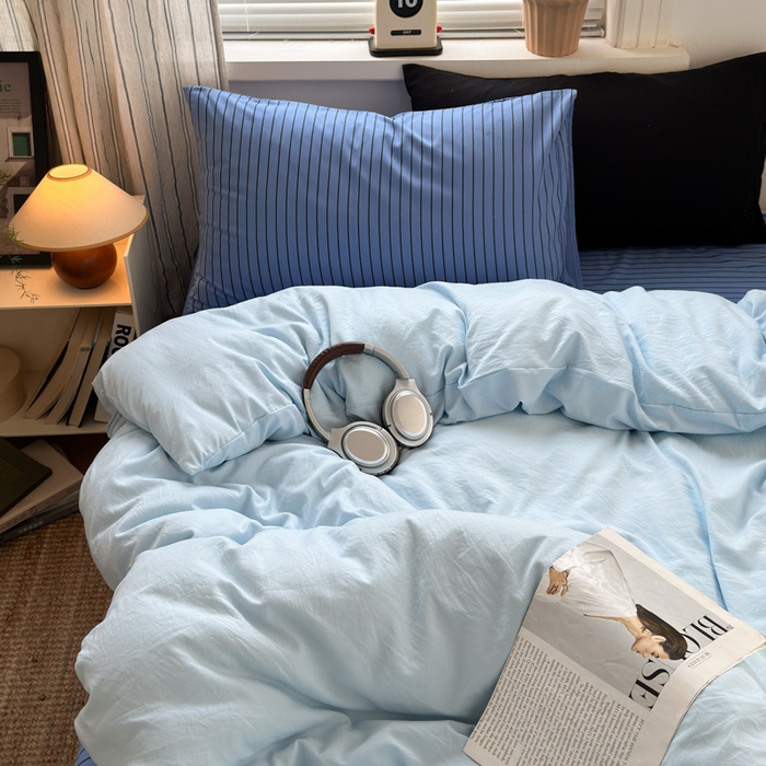 91家纺网 家纺一手货源 找家纺 （总）尤米 2025新款中古风水洗棉四件套