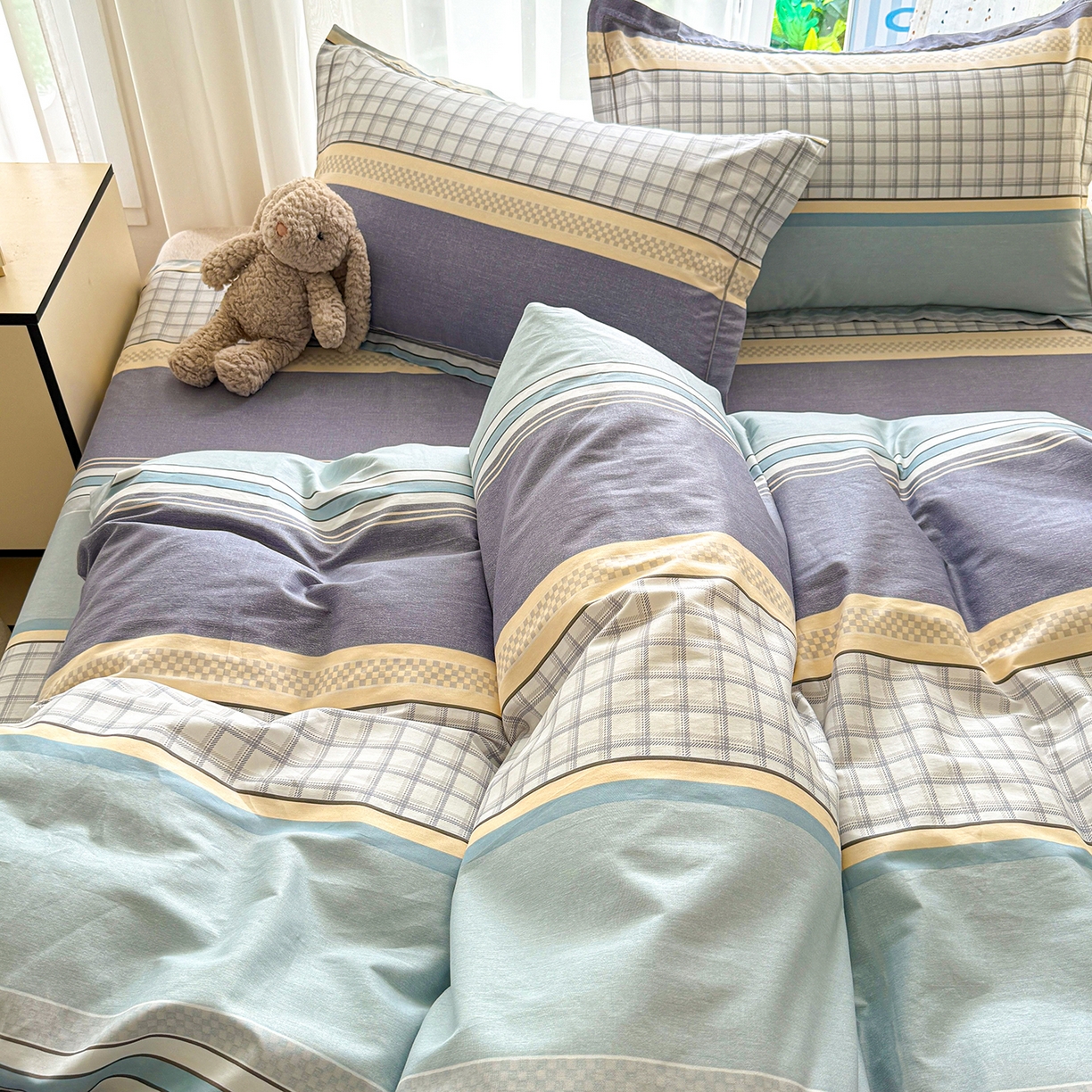 91家纺网 家纺一手货源 找家纺 红粉佳人家纺 2025春夏新款全棉纯棉12868纯棉单被套 爱之艺