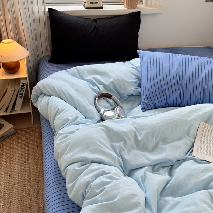 91家纺网 家纺一手货源 找家纺 （总）尤米 2025新款中古风水洗棉四件套