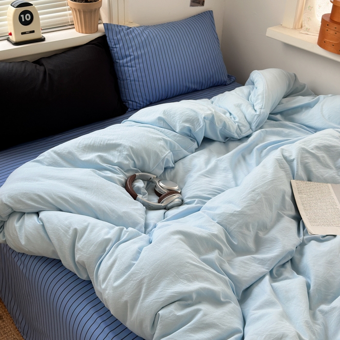 91家纺网 家纺一手货源 找家纺 （总）尤米 2025新款中古风水洗棉四件套