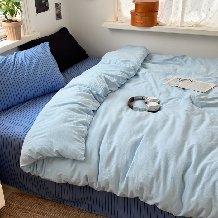 91家纺网 家纺一手货源 找家纺 （总）尤米 2025新款中古风水洗棉四件套