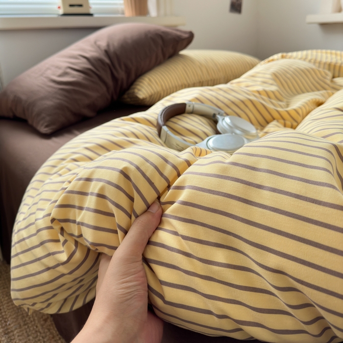 91家纺网 家纺一手货源 找家纺 尤米 2025新款中古风水洗棉四件套 可可西里