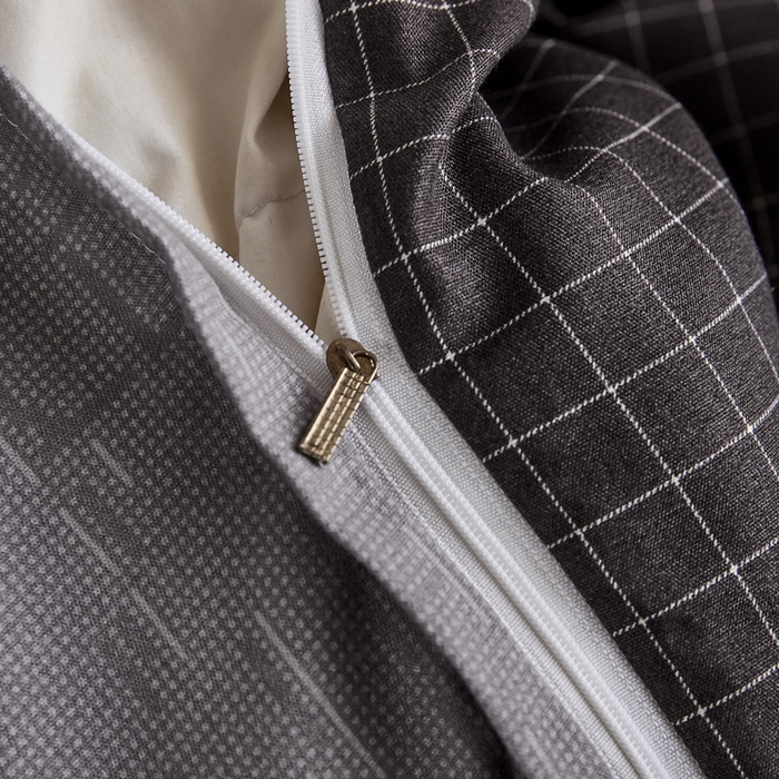 91家纺网 家纺一手货源 找家纺 萌飞 2025新款水洗棉可拆卸棉花被被子被芯 轨迹-黑