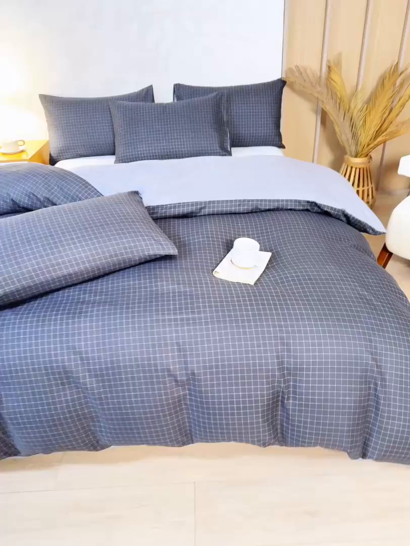 91家纺网 家纺一手货源 找家纺 萌飞 2025新款水洗棉可拆卸棉花被被子被芯 轨迹-黑