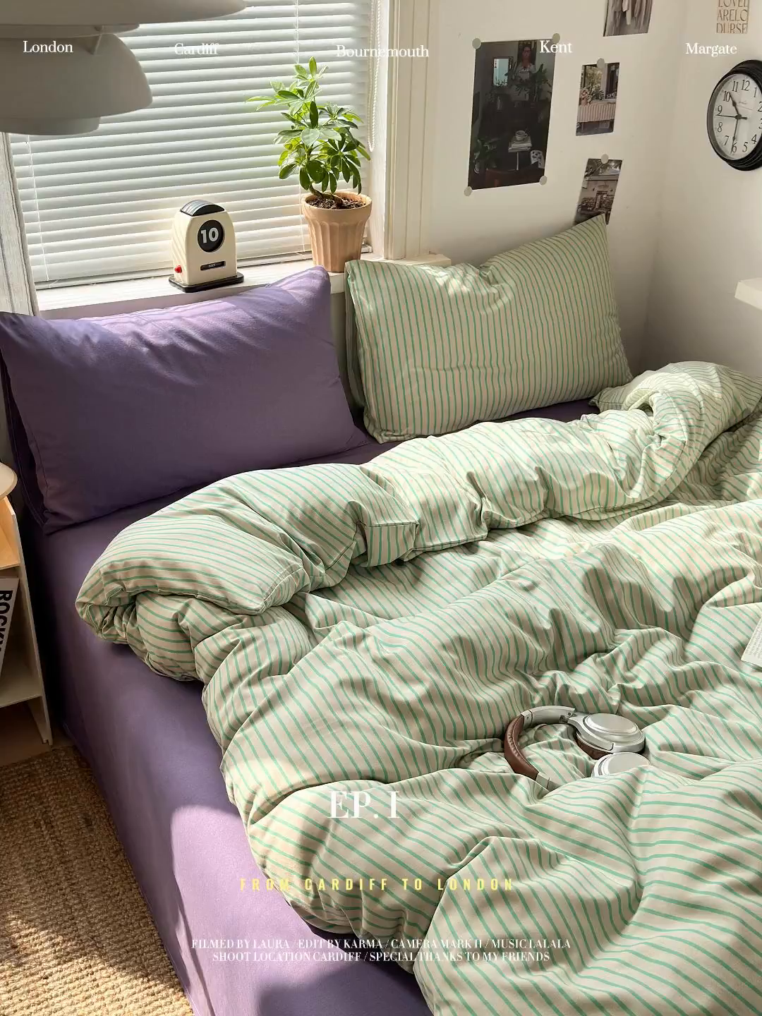 91家纺网 家纺一手货源 找家纺 尤米 2025新款中古风水洗棉四件套 薄荷微光