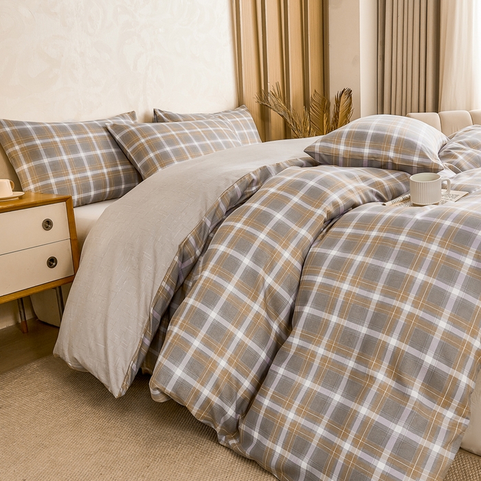 91家纺网 家纺一手货源 找家纺 萌飞 2025新款水洗棉可拆卸棉花被被子被芯 玫丽莎-桔