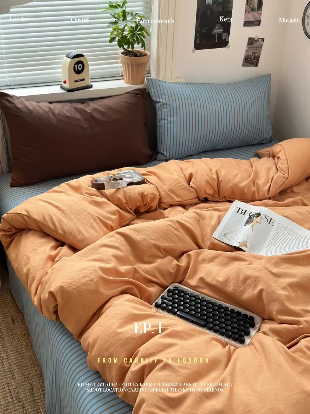 91家纺网 家纺一手货源 找家纺 尤米 2025新款中古风水洗棉四件套 橘子汽水