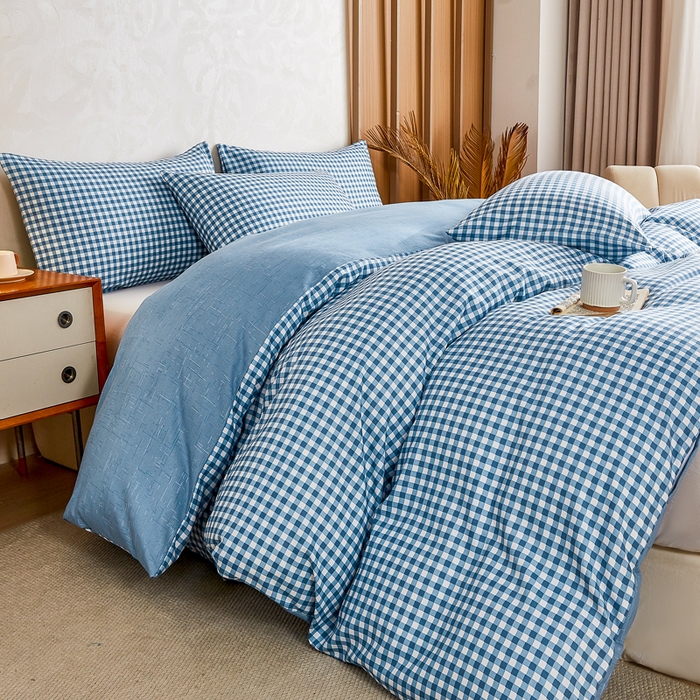 91家纺网 家纺一手货源 找家纺 萌飞 2025新款水洗棉可拆卸棉花被被子被芯 优格-兰