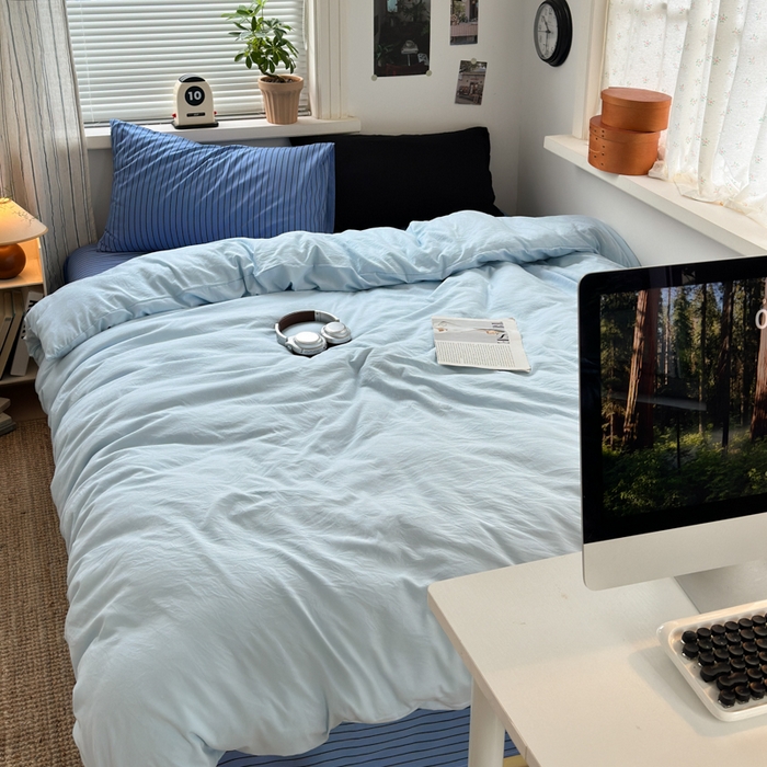 91家纺网 家纺一手货源 找家纺 （总）尤米 2025新款中古风水洗棉四件套