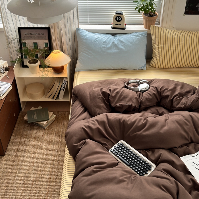 91家纺网 家纺一手货源 找家纺 （总）尤米 2025新款中古风水洗棉四件套