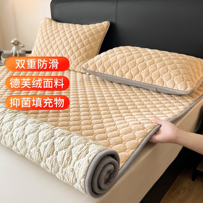 91家纺网 家纺一手货源 找家纺 （总）丽诺床垫 2025新款德芙绒抗菌保暖床垫
