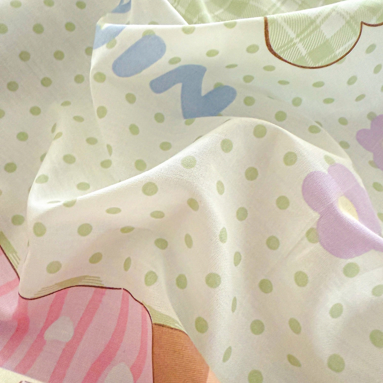 91家纺网 家纺一手货源 找家纺 红粉佳人家纺 2025春夏新款全棉纯棉12868纯棉单被套 趴趴乐园