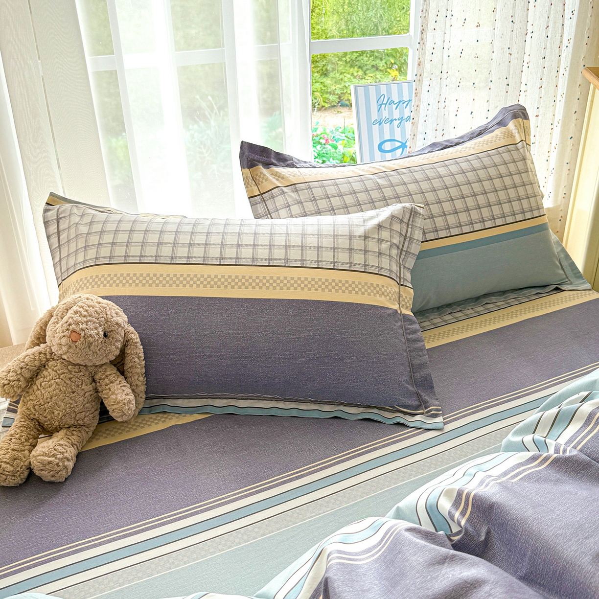 91家纺网 家纺一手货源 找家纺 （总）红粉佳人家纺 2025春夏新款全棉一字绣单枕套