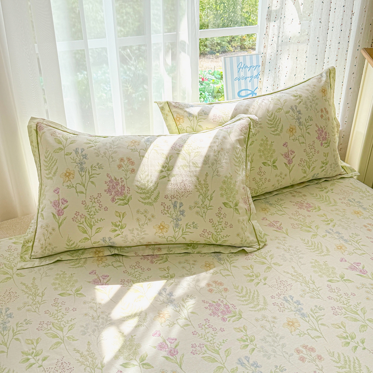 91家纺网 家纺一手货源 找家纺 （总）红粉佳人家纺 2025春夏新款全棉一字绣单枕套