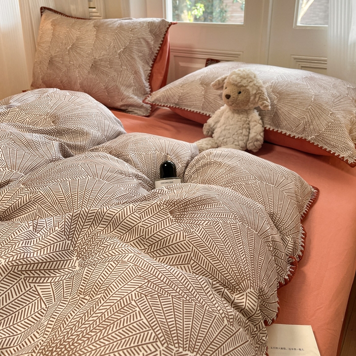 91家纺网 家纺一手货源 找家纺 （总）首尔家纺 2025新款云朵棉贝壳边款四件套