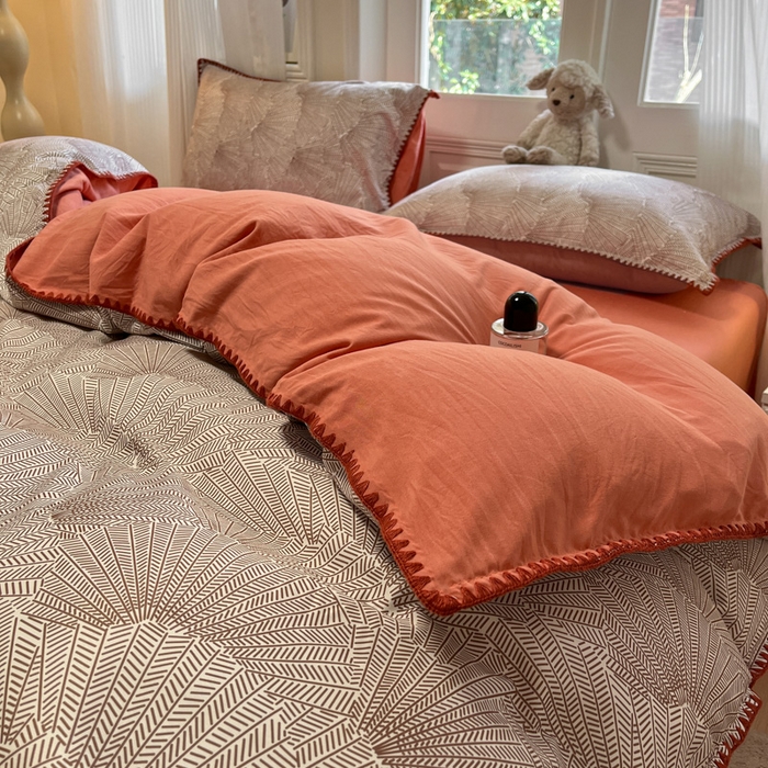 91家纺网 家纺一手货源 找家纺 （总）首尔家纺 2025新款云朵棉贝壳边款四件套