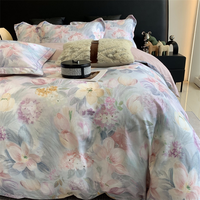 91家纺网 家纺一手货源 找家纺 莱豫家纺 2024秋冬新款全棉超柔磨毛100%纯棉陶瓷磨毛加厚磨毛四件套 艾丽雅