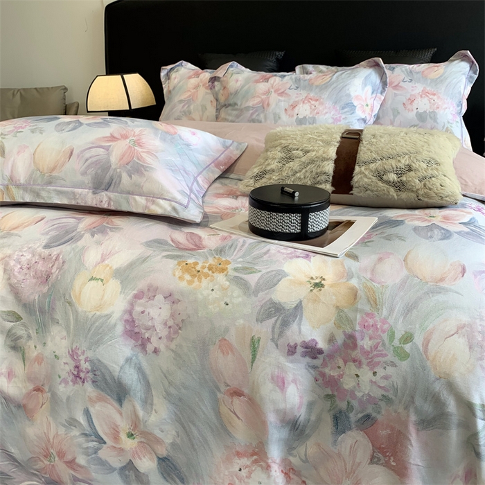 91家纺网 家纺一手货源 找家纺 莱豫家纺 2024秋冬新款全棉超柔磨毛100%纯棉陶瓷磨毛加厚磨毛四件套 艾丽雅