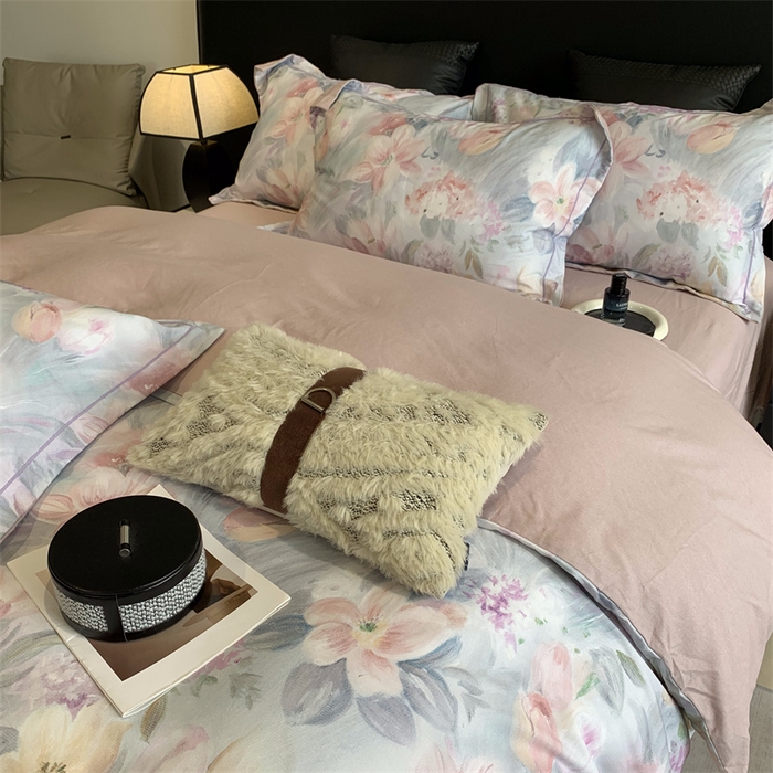 91家纺网 家纺一手货源 找家纺 莱豫家纺 2024秋冬新款全棉超柔磨毛100%纯棉陶瓷磨毛加厚磨毛四件套 艾丽雅