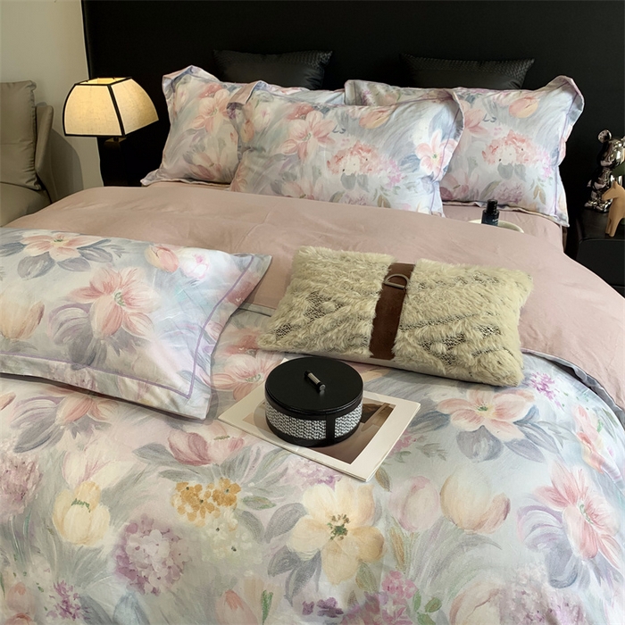 91家纺网 家纺一手货源 找家纺 莱豫家纺 2024秋冬新款全棉超柔磨毛100%纯棉陶瓷磨毛加厚磨毛四件套 艾丽雅