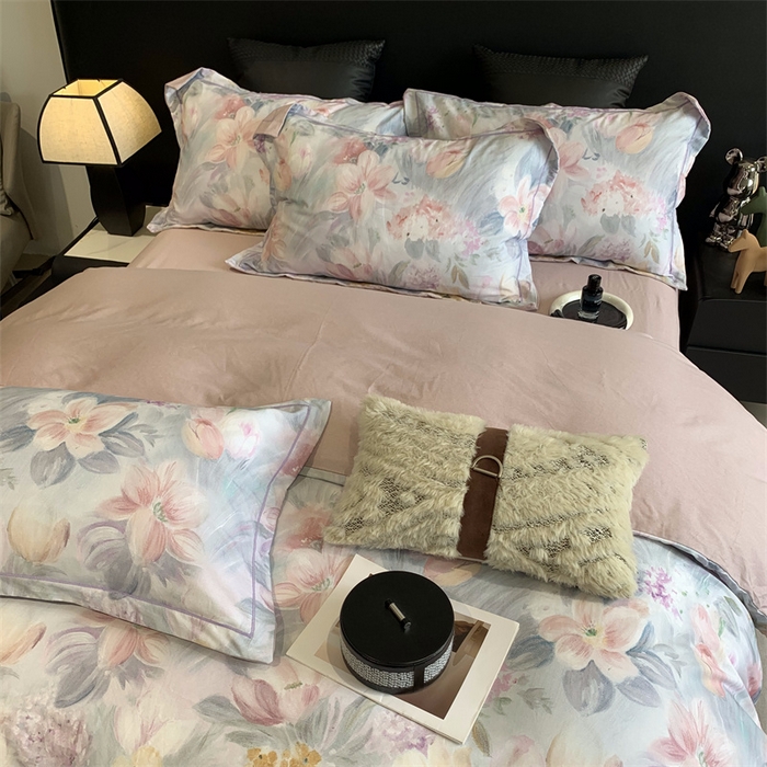 91家纺网 家纺一手货源 找家纺 莱豫家纺 2024秋冬新款全棉超柔磨毛100%纯棉陶瓷磨毛加厚磨毛四件套 艾丽雅