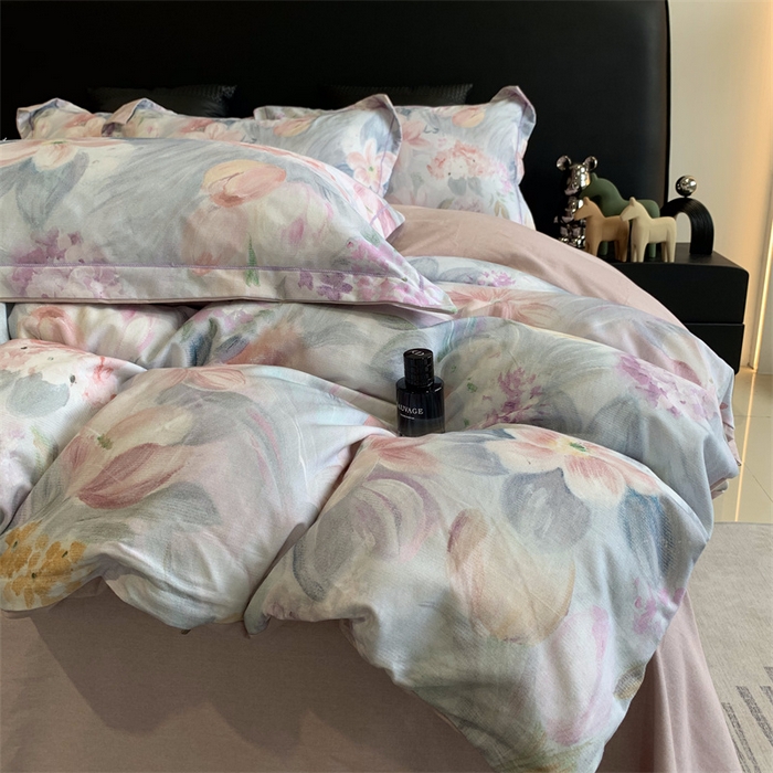 91家纺网 家纺一手货源 找家纺 莱豫家纺 2024秋冬新款全棉超柔磨毛100%纯棉陶瓷磨毛加厚磨毛四件套 艾丽雅