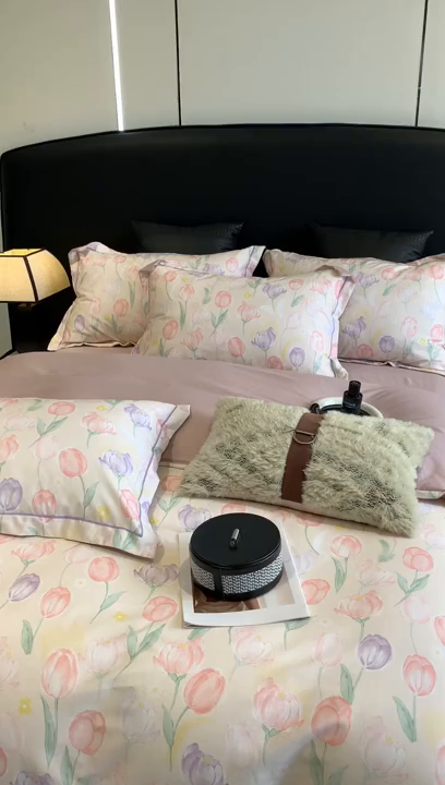 91家纺网 家纺一手货源 找家纺 莱豫家纺 2024秋冬新款全棉超柔磨毛100%纯棉陶瓷磨毛加厚磨毛四件套 春光郁金