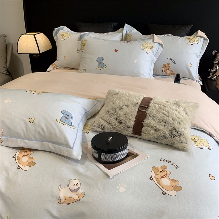 91家纺网 家纺一手货源 找家纺 莱豫家纺 2024秋冬新款全棉超柔磨毛100%纯棉陶瓷磨毛加厚磨毛四件套 恩佑