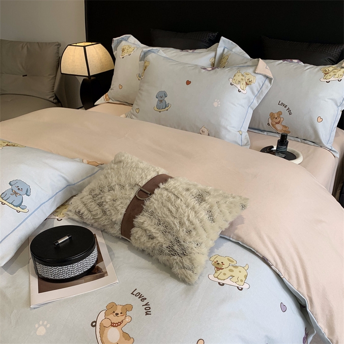 91家纺网 家纺一手货源 找家纺 莱豫家纺 2024秋冬新款全棉超柔磨毛100%纯棉陶瓷磨毛加厚磨毛四件套 恩佑