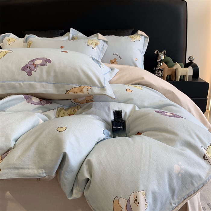 91家纺网 家纺一手货源 找家纺 莱豫家纺 2024秋冬新款全棉超柔磨毛100%纯棉陶瓷磨毛加厚磨毛四件套 恩佑