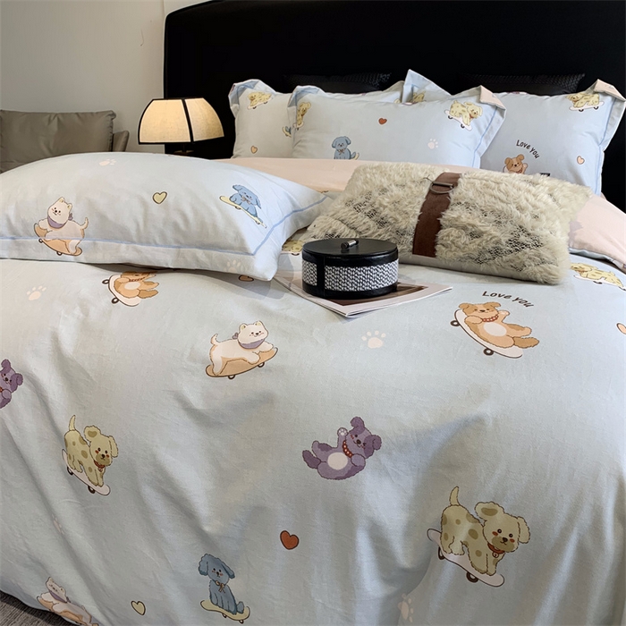 91家纺网 家纺一手货源 找家纺 莱豫家纺 2024秋冬新款全棉超柔磨毛100%纯棉陶瓷磨毛加厚磨毛四件套 恩佑