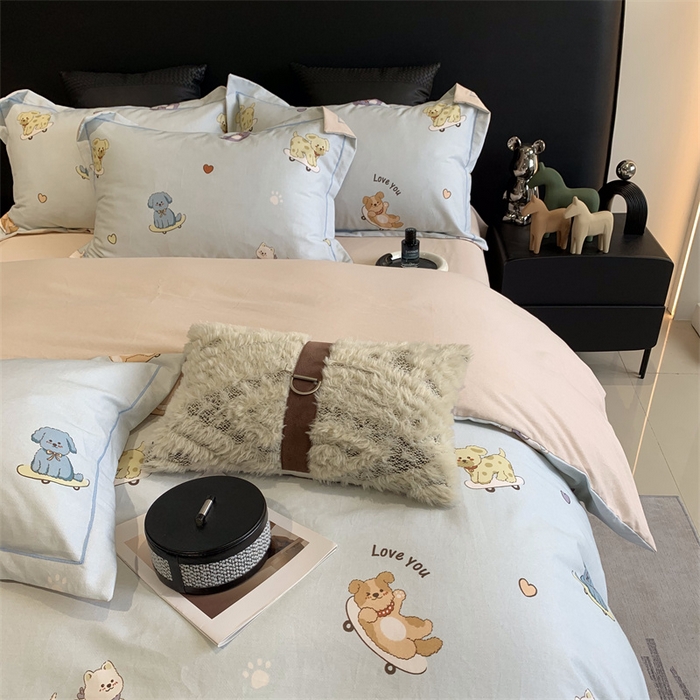 91家纺网 家纺一手货源 找家纺 莱豫家纺 2024秋冬新款全棉超柔磨毛100%纯棉陶瓷磨毛加厚磨毛四件套 恩佑